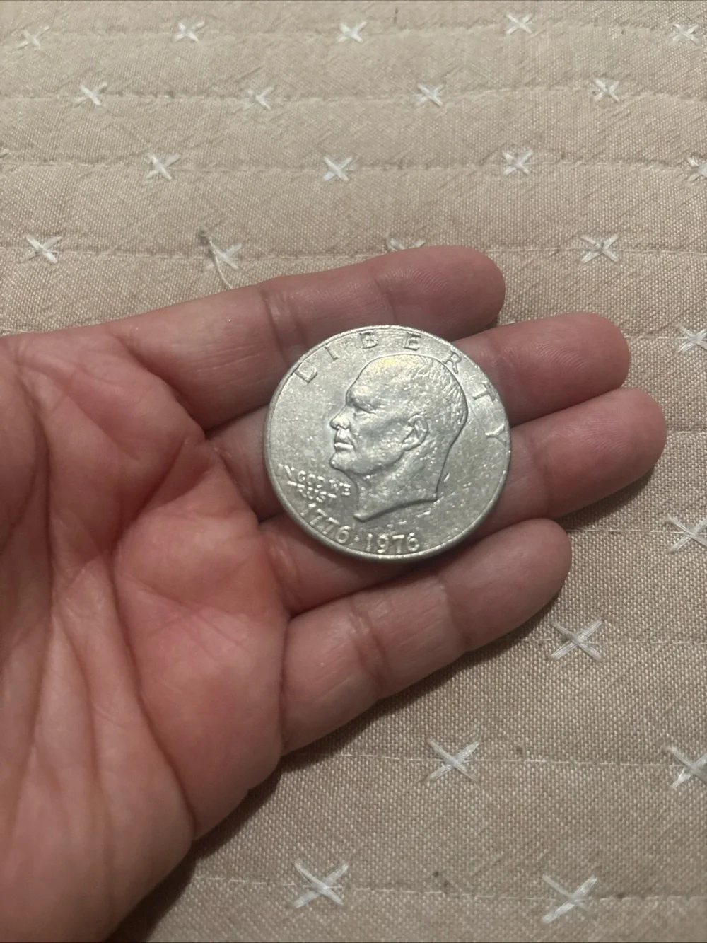 Silver-Tone Eisenhower Commemorative Coin - Classic Silver Finish